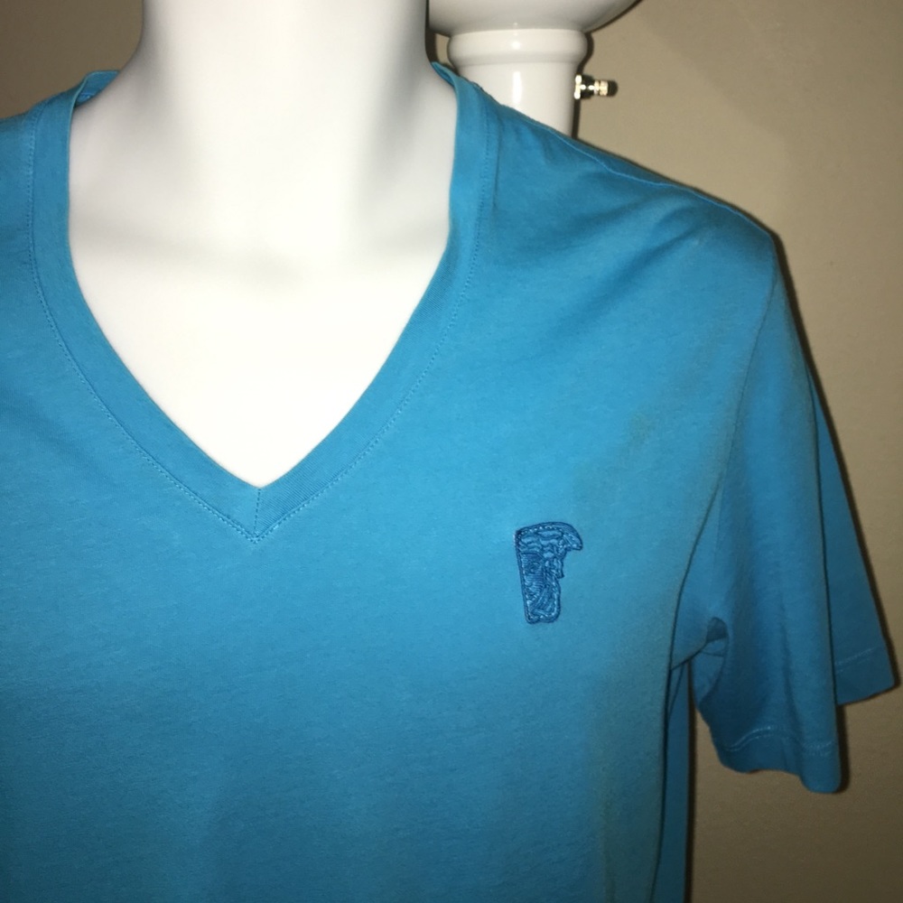 Versace shirt. Men’s. Blue. V-neck.
